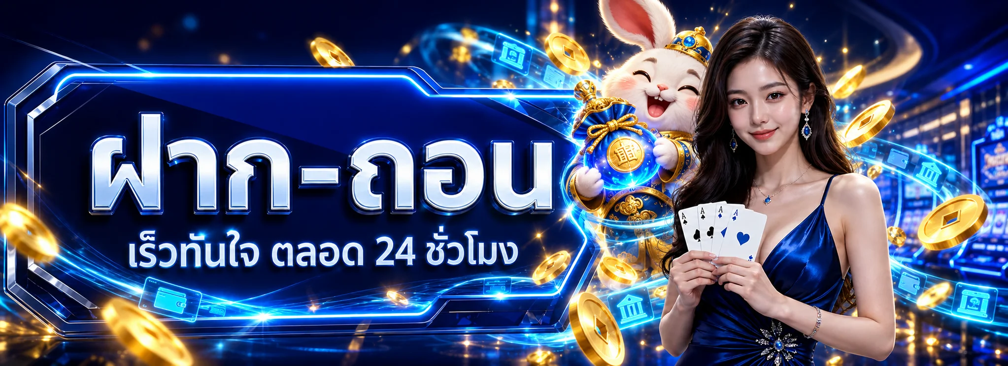 ระบบฝากถอน HENGX888 พร้อมมาสคอตกระต่ายนำโชค